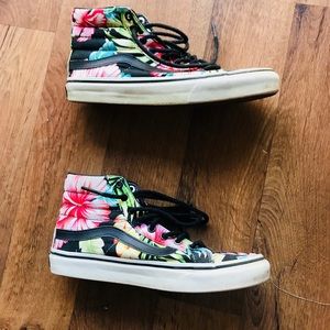 Floral hightop vans